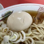 ラーメン もっけだの - ランチセットの中華そばあっさり+味玉（スクラッチクーポン）