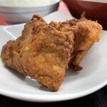 ラーメン もっけだの - ランチセットの唐揚げ2個