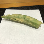 天麩羅くろさわ - 高知産オクラ