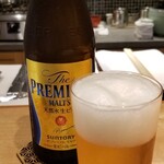 馳走 啐啄一十  - お酒①瓶ビール(プレミアムモルツ、サントリー)