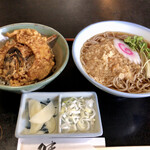 朝日屋 - ミニ天丼温そばセット 780円