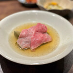 焼肉やまちゃん - サーロインと賀茂茄子のしゃぶしゃぶ