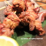 軍鶏十番 - 本日の希少部位（背肝・ハート・肝）980円