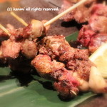 軍鶏十番 - 本日の希少部位（背肝・ハート・肝）980円