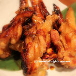 軍鶏十番 - 軍鶏もも肉くわ焼き・手羽スペアリブ風　780円