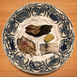 あさば - あおり烏賊 鯵 鰹炙り