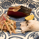 あさば - あおり烏賊 鯵 鰹炙り