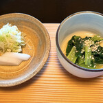 あさば - 漬物とお浸し