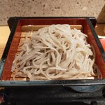 三立十割 蕎麦人 - 半透明に透き通った十割蕎麦 ざるが2段になってます。