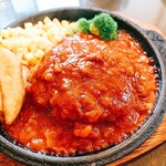 朋 - サルサソースのハンバーグステーキ