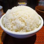 とんかつは飲み物。 - 淡麗とんかつ定食（山盛）810円（惣菜３種類まで無料、ご飯おかわり無料）