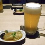 Daimaru - 生ビール ＆ お通し