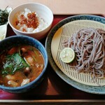 Soba Taikotei - 「鴨つけそば(並)・ちりめん山椒ご飯」910円