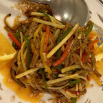 杏苑 - 成都コース@5,500円の「魚香牛肉絲（牛細切り肉の四川炒め）」