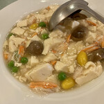 杏苑 - 成都コース@5,500円の「蟹肉豆腐（カニ肉と豆腐の旨煮）」