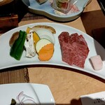 蔵王四季のホテル - 陶板焼   山形牛  彩り野菜  自家製たれ  山形産の塩
