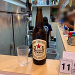 ほていちゃん 渋谷道玄坂店 - 瓶ビール大（税込410円）赤星