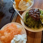 Okonomiyaki Rokusan - グレープフルーツ氷、抹茶氷、マンゴープリン