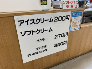 道の駅 とうま - ソフトクリームメニュー