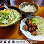 大恵鮨 - 【2021.8.15(日)】濃厚塩タンメン(並盛・120g・1辛)800円＋タンメンセット200円