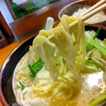 大恵鮨 - 【2021.8.15(日)】濃厚塩タンメン(並盛・120g・1辛)800円の麺