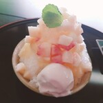 日本料理 新茶家 - かき氷「もも」
