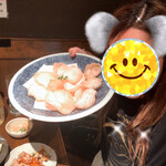 280円食堂 笑家 - えびちっぷすのお皿がデカ過ぎ