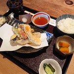 和今洋菜　あん - 天ぷら定食(ドリンク付･1,500円)