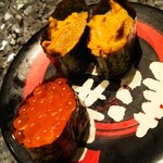 回転寿司酒場 銀座沼津港 - ウニ　イクラ