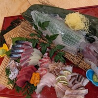 対馬のどぐろとイカ活き造り 博多 魚蔵 都ホテル店 - 