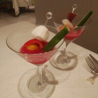 リストランテ ラ ソリア - 「冷前菜：小田原産の野菜を使ったガスパチョ」