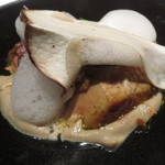 フロリレージュ - フォアグラと生セップ茸、シトロン・キャビアを散らして2