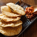 Gyoza / Dumpling skin Senbei (rice crackers)