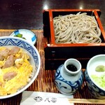 Gomasoba Yakumo - 炭焼き鴨肉丼そばセット(大盛)