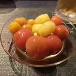 osteria Nori - 自家栽培トマトの白ワイン酢漬け