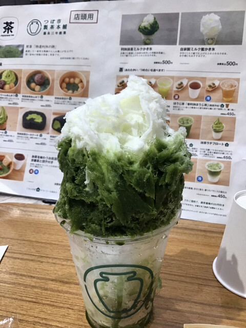 見るからに濃い 抹茶のかき氷 つぼ市製茶本舗 お茶の豆知識と全国の抹茶スイーツ情報