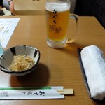 喜ぐち - ビールとお通し