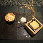 龍吟 - 焼き立て吟醸酒のおやきと玉子クリーム