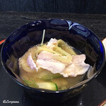Ajinomise Iwashi - 豚ﾊﾞﾗ肉と胡瓜の雲白肉風の小鉢