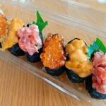 Kappasushi - てっぺんネタの豪華食べ比べ 3貫