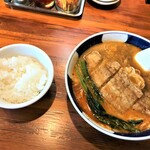 支那麺 はしご - 210812木　東京　支那麺 はしご 新小岩店　排骨担々麺、サービスライス