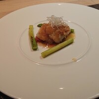 京風鉄板 はせ川 - 鱧のソテー 梅肉のバターソース