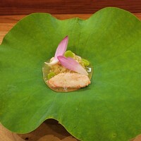 佳肴岡もと - 毛ガニ、新銀杏、すだちのジュレ