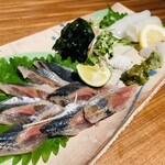 Genya - 秋刀魚造り+剣先イカ造り