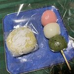 京都御池 おえん - カスタード大福と三色だんご