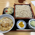 喜久家 - 王道のかつ丼セット蕎麦大盛1,000円税込