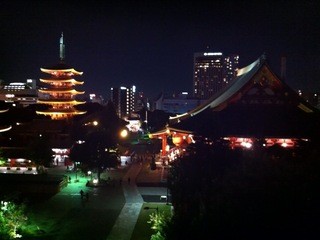 BAR SIX - テラス席からの浅草寺の眺め