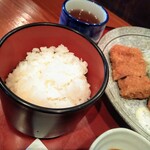 かつ工房葵 - 白ごはん　美味いです！