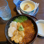 海山亭いっちょう - ミニ丼と茶碗蒸し♡