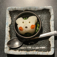 名古屋焼肉きらく - きらっくまというこのお店のキャラ。大根おろしです